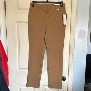 NWT Rafaella tigers eye slim leg pull on pants size medium